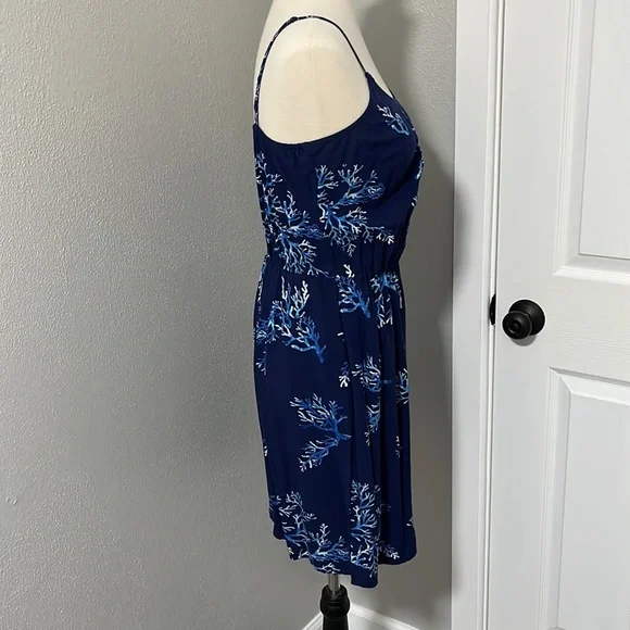Old Navy Coral Print Spaghetti Strap Sleeveless Mini Dress - Picture 8 of 16